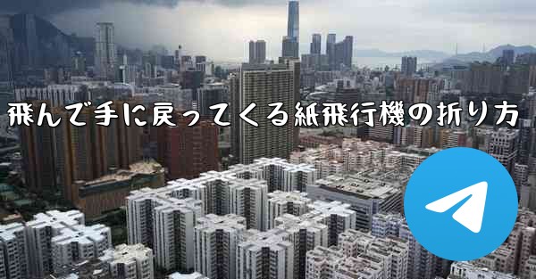 飛んで手に戻ってくる紙飛行機の折り方