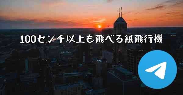 100センチ以上も飛べる紙飛行機