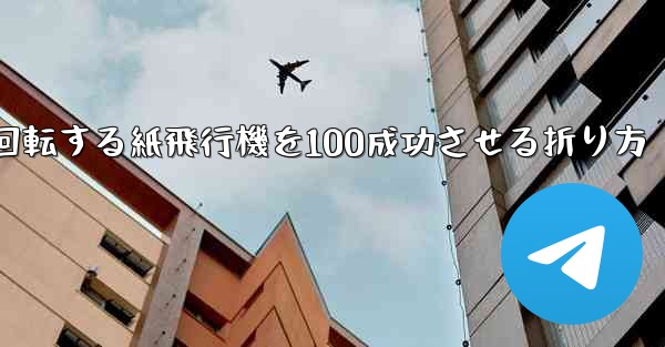 回転する紙飛行機を100成功させる折り方