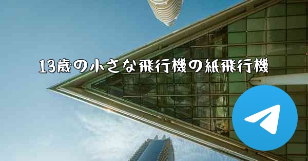 13歳の小さな飛行機の紙飛行機