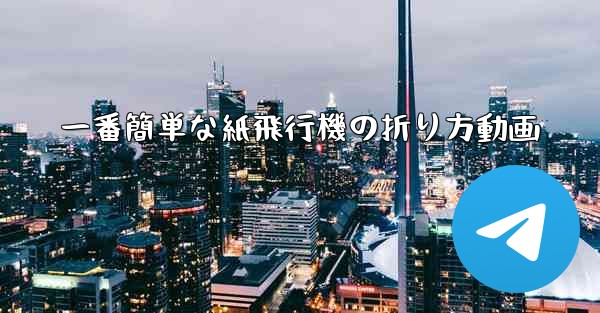 一番簡単な紙飛行機の折り方動画