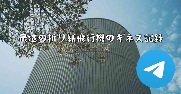 <b>最遠の折り紙飛行機のギネス記録</b>