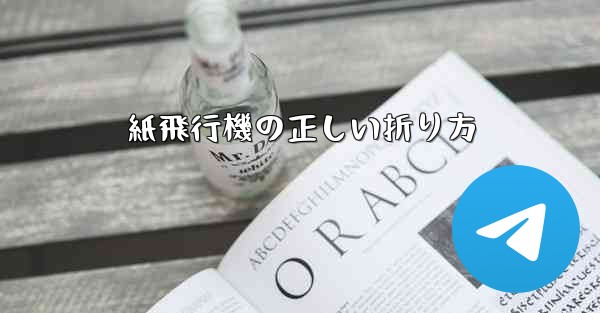 <b>紙飛行機の正しい折り方</b>