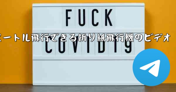 1億メートル飛行できる折り紙飛行機のビデオ