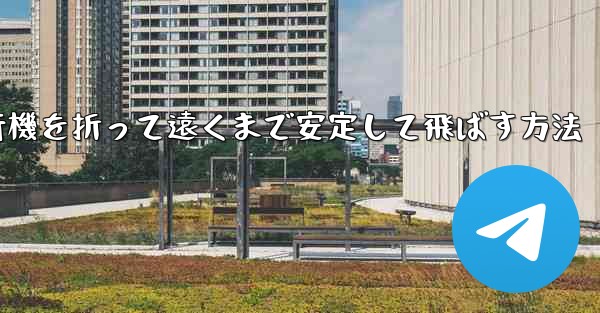 紙飛行機を折って遠くまで安定して飛ばす方法