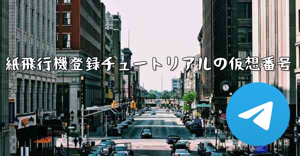 紙飛行機登録チュートリアルの仮想番号