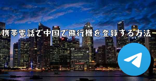 携帯電話で中国で飛行機を登録する方法