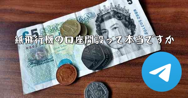 紙飛行機の口座開設って本当ですか