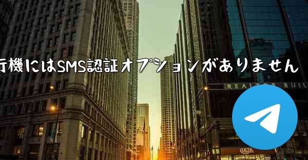 紙飛行機にはSMS認証オプションがありません