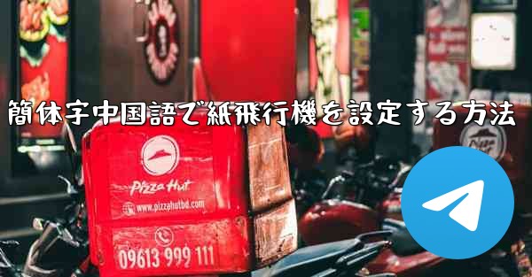 簡体字中国語で紙飛行機を設定する方法