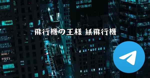 飛行機の王様 紙飛行機