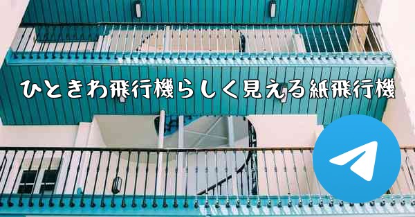 ひときわ飛行機らしく見える紙飛行機