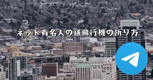 ネット有名人の紙飛行機の折り方