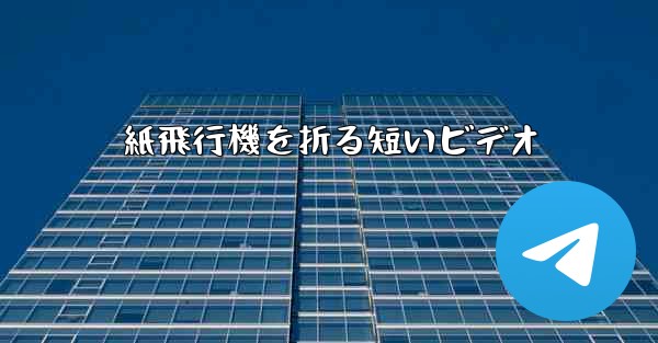 紙飛行機を折る短いビデオ