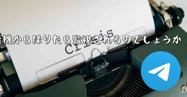 紙飛行機から降りたら監視されるのでしょうか