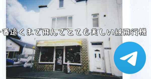 一番遠くまで飛んでとても美しい紙飛行機