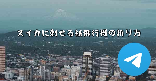 スイカに刺せる紙飛行機の折り方