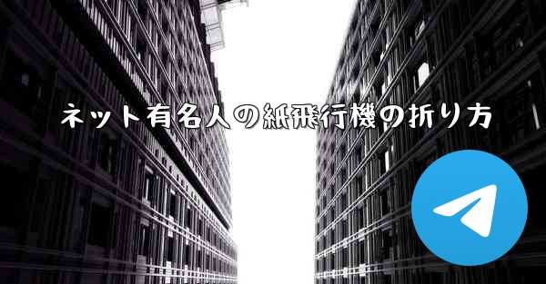 ネット有名人の紙飛行機の折り方