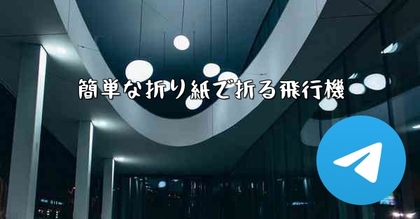 簡単な折り紙で折る飛行機