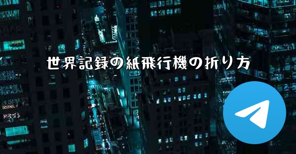 <b>世界記録の紙飛行機の折り方</b>