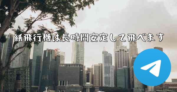 紙飛行機は長時間安定して飛べます