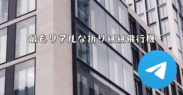 最もリアルな折り紙紙飛行機