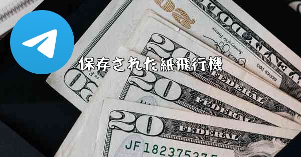 保存された紙飛行機