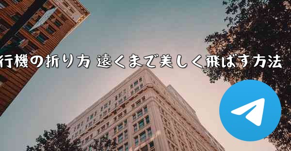 紙飛行機の折り方 遠くまで美しく飛ばす方法