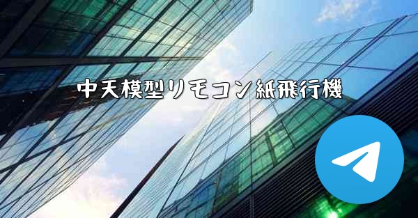 中天模型リモコン紙飛行機