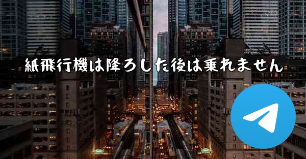 紙飛行機は降ろした後は乗れません