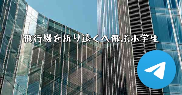 飛行機を折り遠くへ飛ぶ小学生