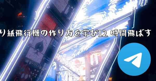折り紙飛行機の作り方を学び12 時間飛ばす