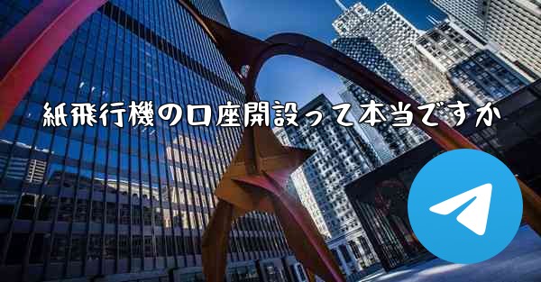 紙飛行機の口座開設って本当ですか