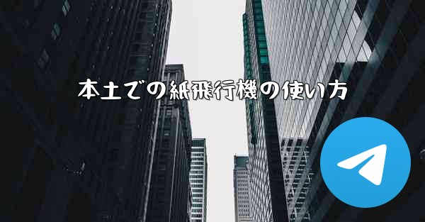 <b>本土での紙飛行機の使い方</b>