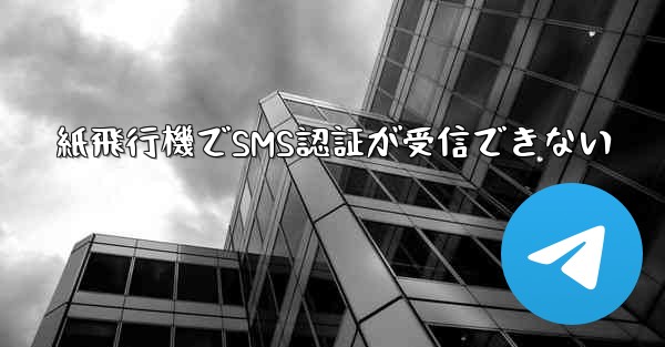 紙飛行機でSMS認証が受信できない