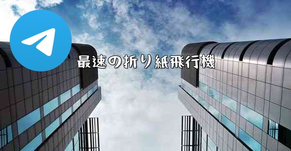 最速の折り紙飛行機