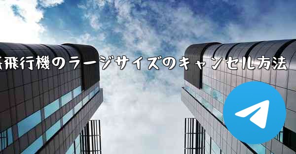 紙飛行機のラージサイズのキャンセル方法