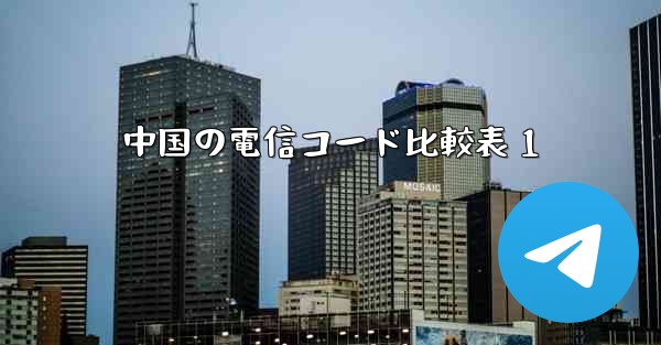 中国の電信コード比較表 1