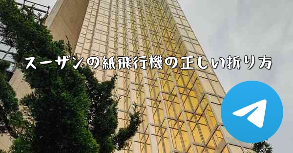 <b>スーザンの紙飛行機の正しい折り方</b>