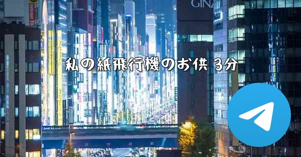 私の紙飛行機のお供 3分