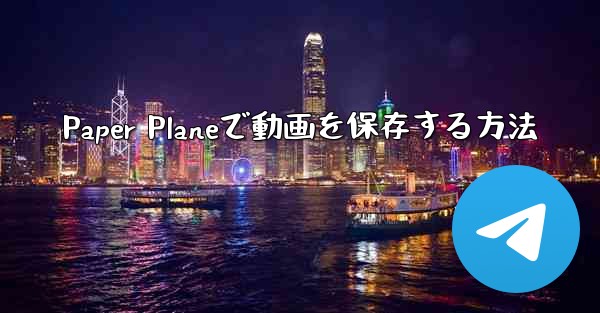 <b>Paper Planeで動画を保存する方法</b>