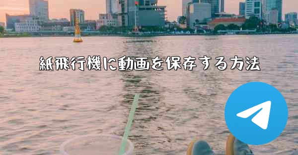 紙飛行機に動画を保存する方法