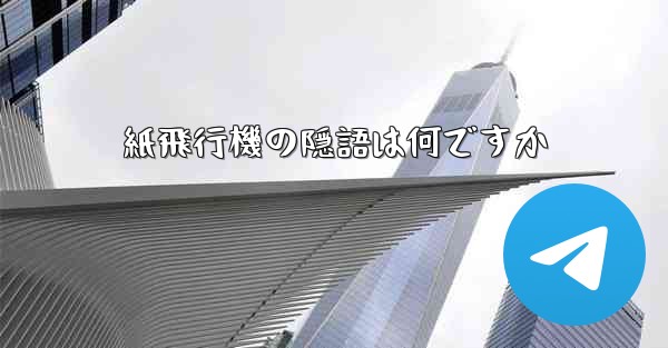 紙飛行機の隠語は何ですか