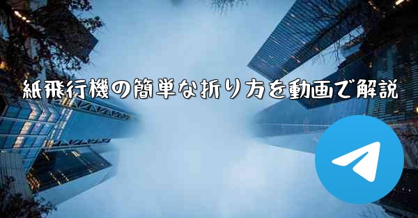 紙飛行機の簡単な折り方を動画で解説