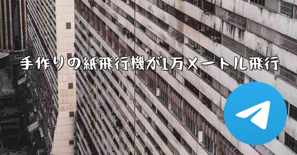 手作りの紙飛行機が1万メートル飛行