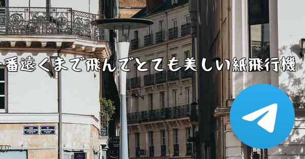 <b>一番遠くまで飛んでとても美しい紙飛行機</b>