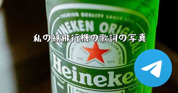 私の紙飛行機の歌詞の写真