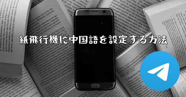 紙飛行機に中国語を設定する方法