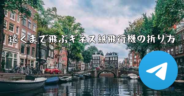 遠くまで飛ぶギネス紙飛行機の折り方