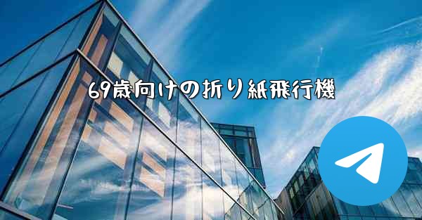 <b>69歳向けの折り紙飛行機</b>